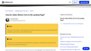 
                            13. How Do I Add a Wufoo Form to My Landing Page? – Documentation