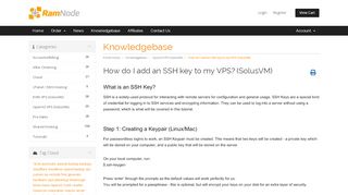 
                            12. How do I add an SSH key to my VPS? - Knowledgebase - RamNode