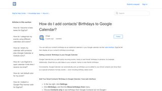 
                            10. How do I add contacts' Birthdays to Google Calendar? – DigiCal ...
