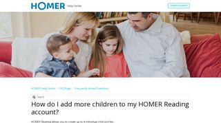 
                            7. How do I add more children to my HOMER Reading account ...