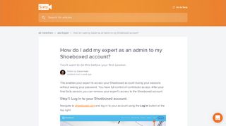 
                            11. How do I add my expert as an admin to my Shoeboxed account ...