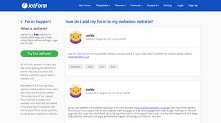 
                            9. how do i add my form to my webeden website? - JotForm