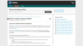
                            9. How do I add reviews to Publons? : Publons