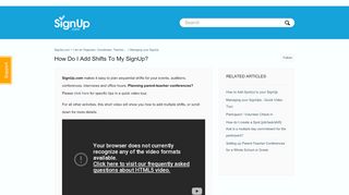 
                            3. How do I add shifts to my SignUp? – SignUp.com