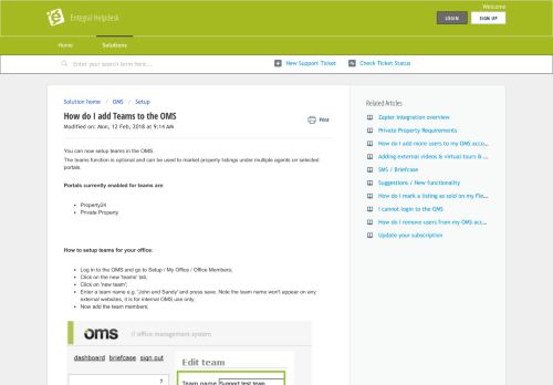 
                            11. How do I add Teams to the OMS : Entegral Helpdesk