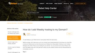 
                            11. How do I add Weebly hosting to my Domain? – Rebel.com Help Center