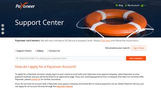 
                            2. How Do I Apply for a Payoneer Account? - Service