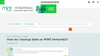 
                            8. How do I backup data on WWE Immortals? - Android Forums at ...