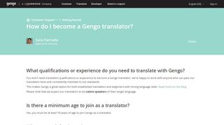 
                            6. How do I become a Gengo translator? – Support