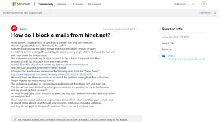 
                            8. How do I block e mails from hinet.net? - Microsoft Community