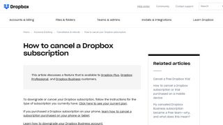 
                            7. How do I cancel automatic renewals for my Dropbox Plus subscription ...