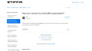 
                            9. How do I cancel my CentroBill subscription? – STIFFIA - Customer ...