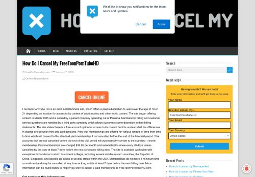 
                            10. How Do I Cancel My FreeToonPornTubeHD - HowDoICancelMy.com