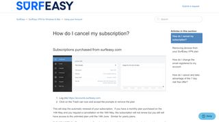 
                            8. How do I cancel my subscription? – SurfEasy