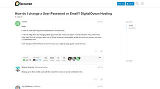 
                            8. How do I change a User Password or Email? DigitalOcean Hosting ...