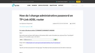 
                            8. How do I change administrative password on TP-Link ...