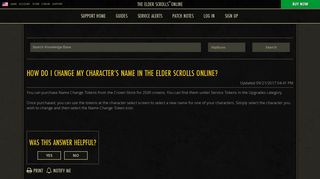 
                            5. How do I change my character's name in The Elder Scrolls Online?