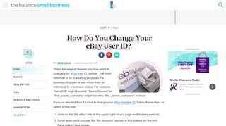 
                            7. How Do I Change My eBay User ID? - The Balance Small Business