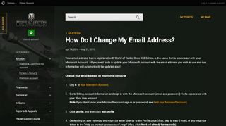 
                            11. How Do I Change My Email Address? | World of Tanks XBOX