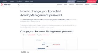 
                            11. How do I change my konsoleH Admin/Management ... - Hetzner