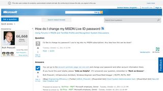 
                            4. How do I change my MSDN Live ID password - Microsoft