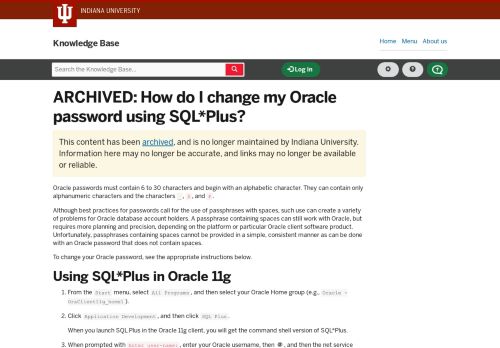 
                            11. How do I change my Oracle password using SQL*Plus?