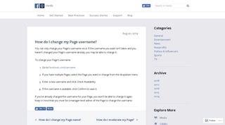 
                            6. How do I change my Page username? | Facebook Media