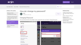 
                            2. How do I change my password? – Enjin Help Center