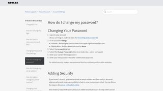 
                            3. How Do I Change My Password? – Roblox Support