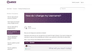 
                            9. How do I change my Username? – Help Center