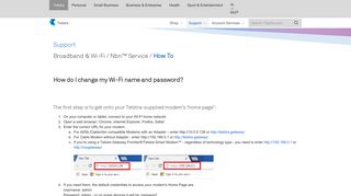 
                            2. How do I change my Wi-Fi name and password? - Telstra