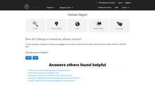 
                            4. How do I change or cancel my mbrace service? - Mercedes-Benz