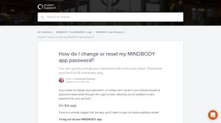 
                            10. How do I change or reset my MINDBODY app password ...