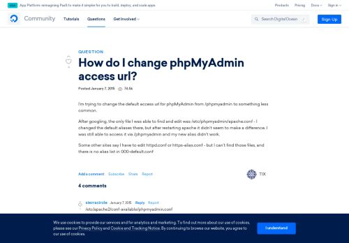 
                            7. How do I change phpMyAdmin access url? | DigitalOcean