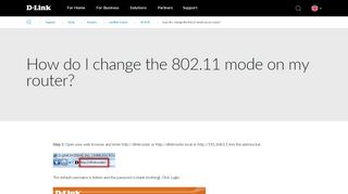 
                            1. How do I change the 802.11 mode on my router? | D-Link UK
