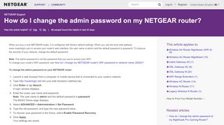 
                            4. How do I change the admin password on my NETGEAR router ...