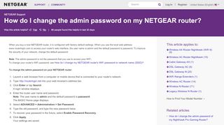 
                            3. How do I change the admin password on my NETGEAR ...