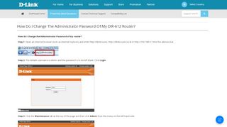
                            12. How do I change the Administrator Password of my router? - D-Link