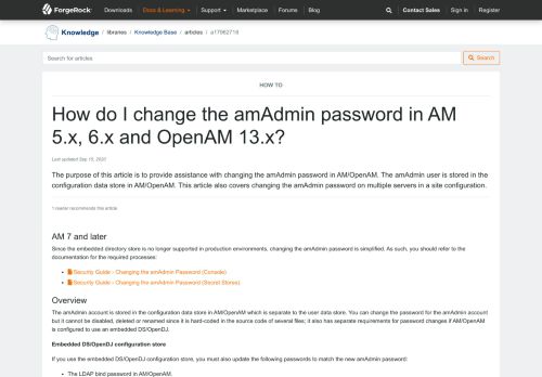 
                            5. How do I change the amadmin password in AM/OpenAM (All versions ...