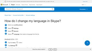 
                            5. How do I change the language used in Skype for desktop? | Skype ...