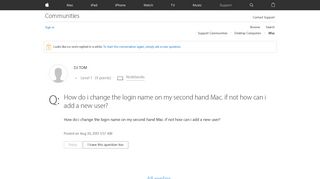 
                            12. How do i change the login name on my seco… - Apple Community
