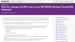 
                            13. How do I change the MTU size on my NETGEAR Wireless Router/DSL ...