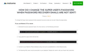 
                            12. How do I change the Super User's password when password recovery ...