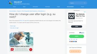 
                            6. How do I change user after login (e.g. su root)? :: WinSCP
