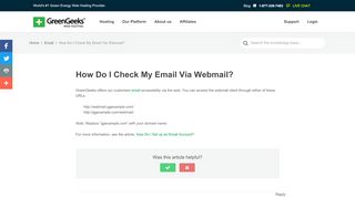 
                            8. How Do I Check My Email Via Webmail? - GreenGeeks®