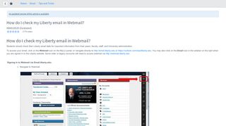 
                            9. How do I check my Liberty email in Webmail? - ServiceNow