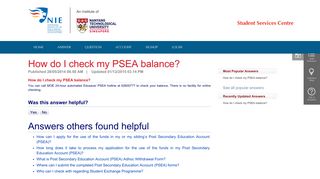 
                            6. How do I check my PSEA balance? - Support Home Page