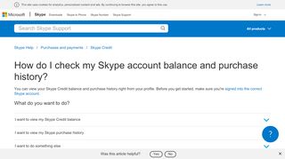 
                            8. How do I check my Skype account balance and purchase history ...