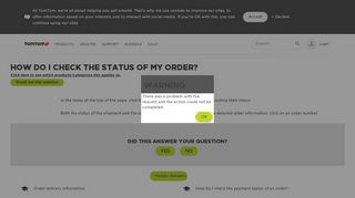 
                            2. How do I check the status of my order? - TomTom