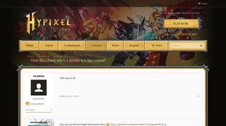 
                            8. How do i check when a person was last online? | Hypixel ...